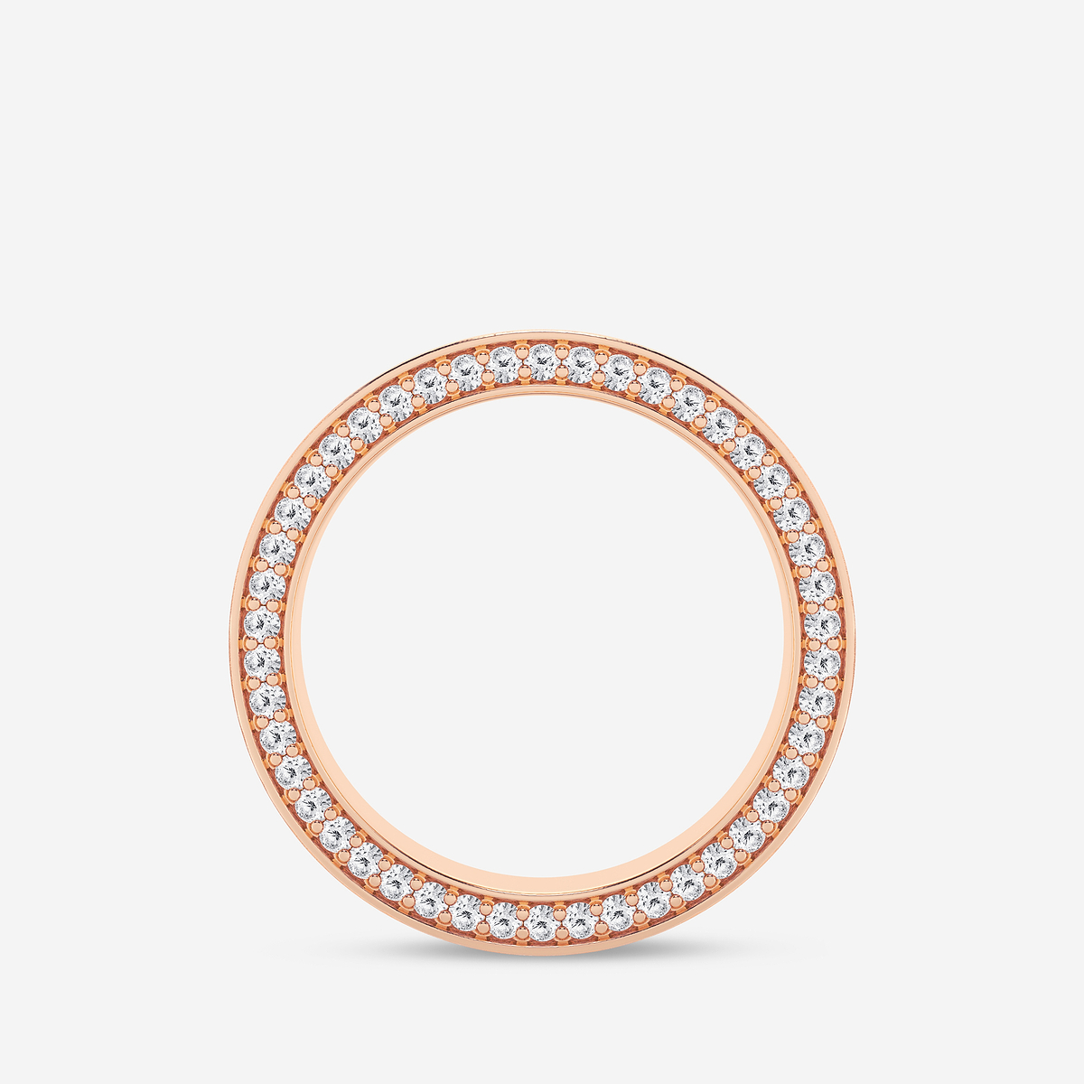 Additional Image 1 for  7/8 ctw Round Lab Grown Diamond 7mm Sandblast Finish Flat Eternity Band